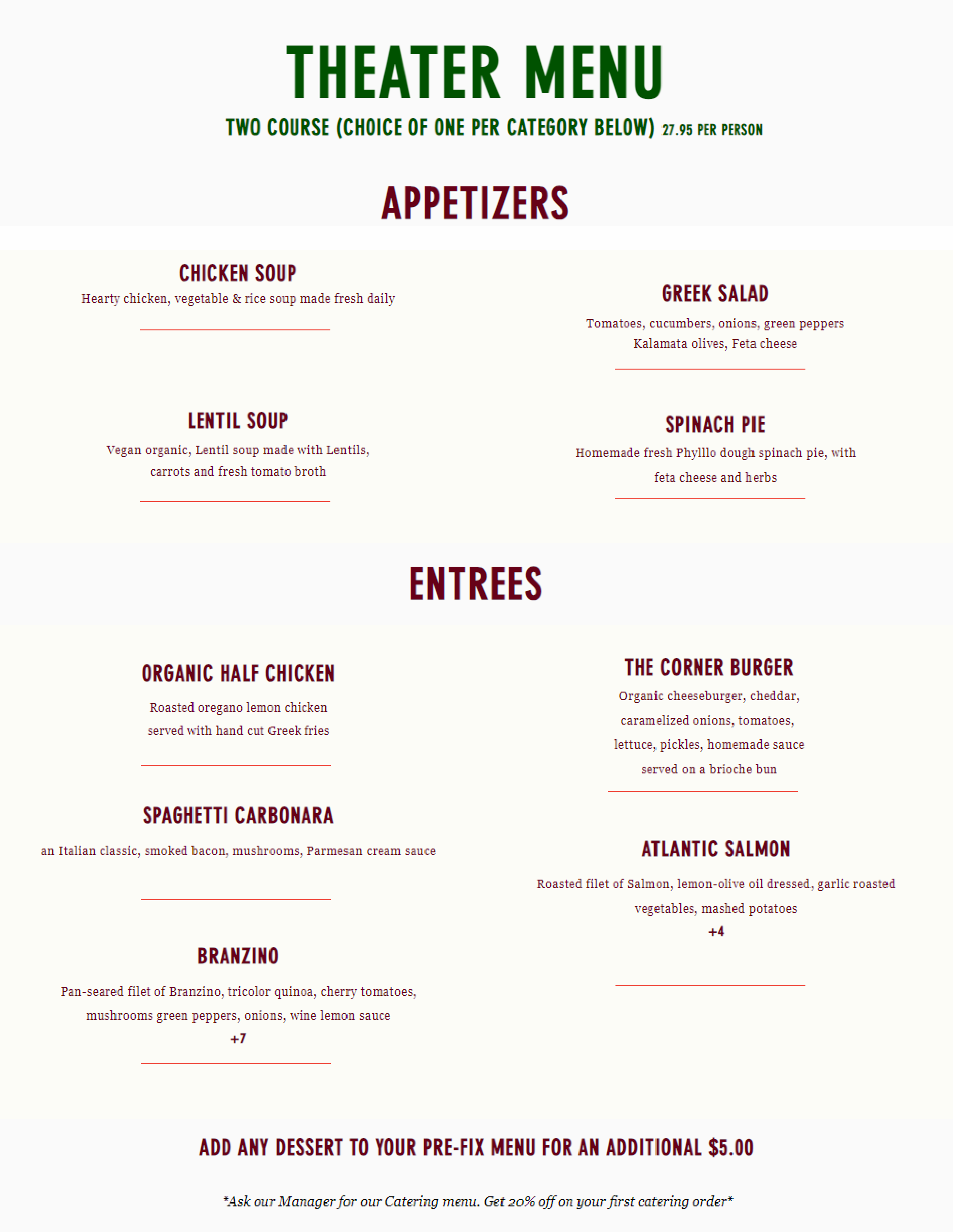 Secaucus Theatre Menu 08